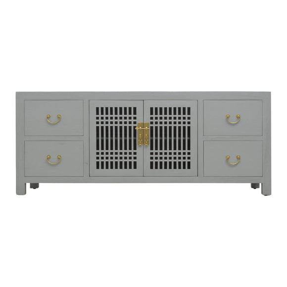 TV CONSOLE LATTICE 1.6M GREY WASH MQZ-28