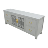 TV CONSOLE LATTICE 1.6M GREY WASH MQZ-28