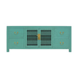 TV CONSOLE LATTICE 1.8M TURQUOISE WASH MQZ-11