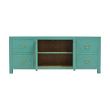 TV CONSOLE LATTICE 1.8M TURQUOISE WASH MQZ-11