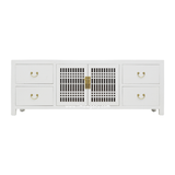 TV CONSOLE LATTICE 1.6M WHITE WASH MQZ-28