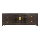 TV CONSOLE LATTICE 1.8M DARK WOOD MQZ-11