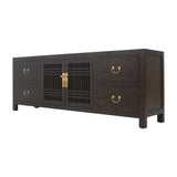 TV CONSOLE LATTICE 1.8M DARK WOOD MQZ-11