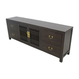 TV CONSOLE LATTICE 1.8M DARK WOOD MQZ-11