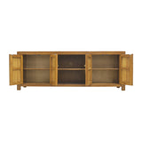 TV CONSOLE OPEN SHELVES ORIENT LIGHT WOOD MQZ-04