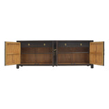 TV CONSOLE RATTAN 2DW4DR DARK WOOD MQZ-300