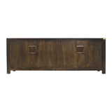TV CONSOLE RATTAN 2DW4DR DARK WOOD MQZ-300