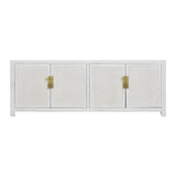 TV CONSOLE RATTAN 2DW4DR WHITE WASH MQZ-300