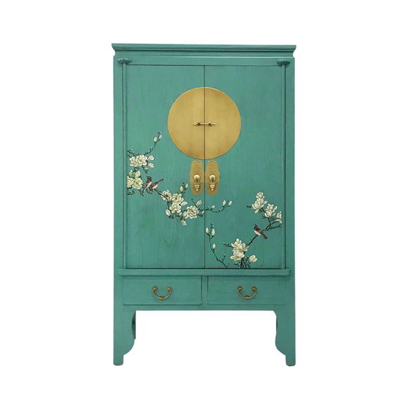 WEDDING CABINET FLEUR TURQUOISE WASH MQZ-03