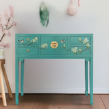 CONSOLE FLEUR 4DW2DR TURQUOISE WASH MQZ-06